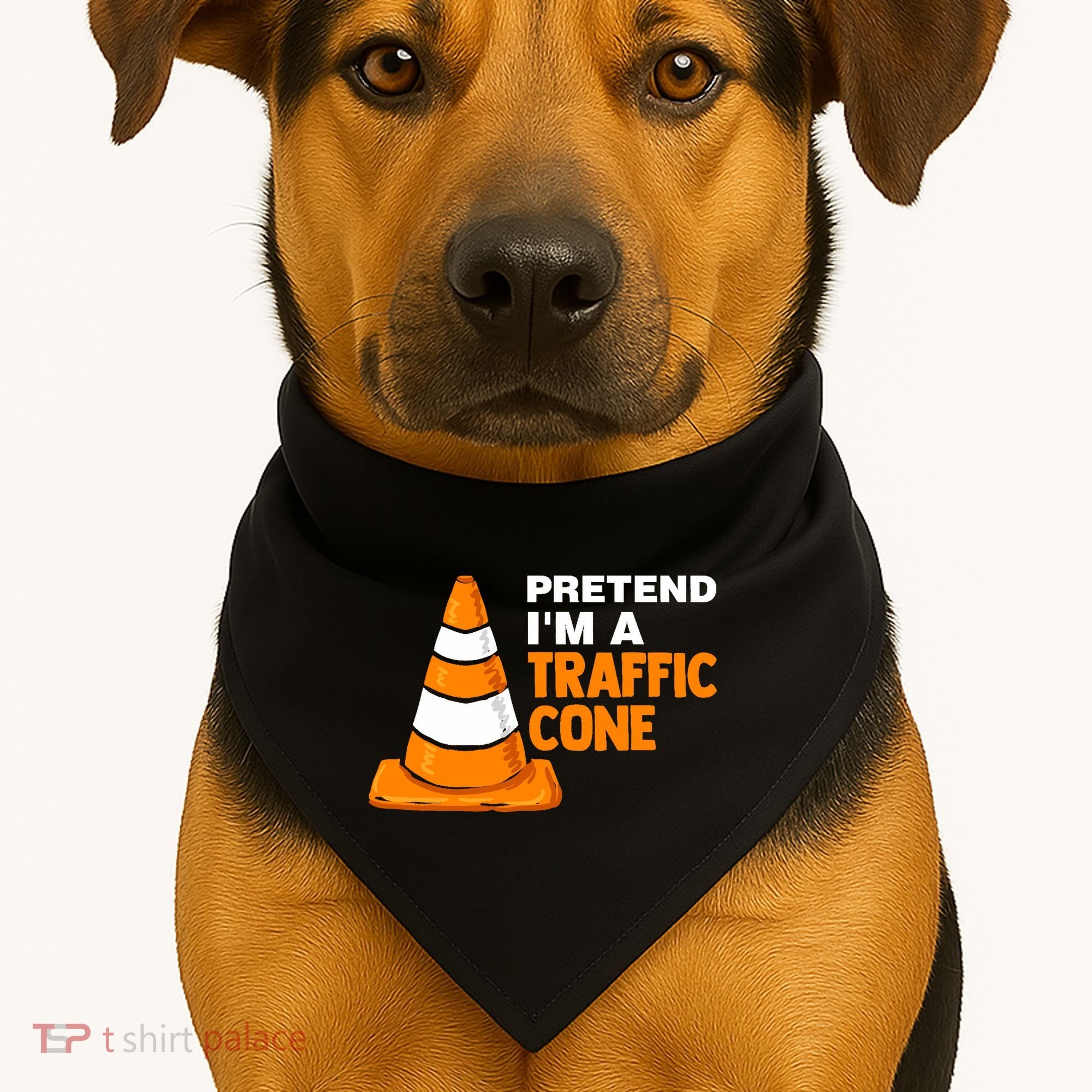 Pretend Im A Traffic Cone Costume USA-Made Doggie Bandana