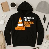 Pretend Im A Traffic Cone Costume Hoodie thumb 3