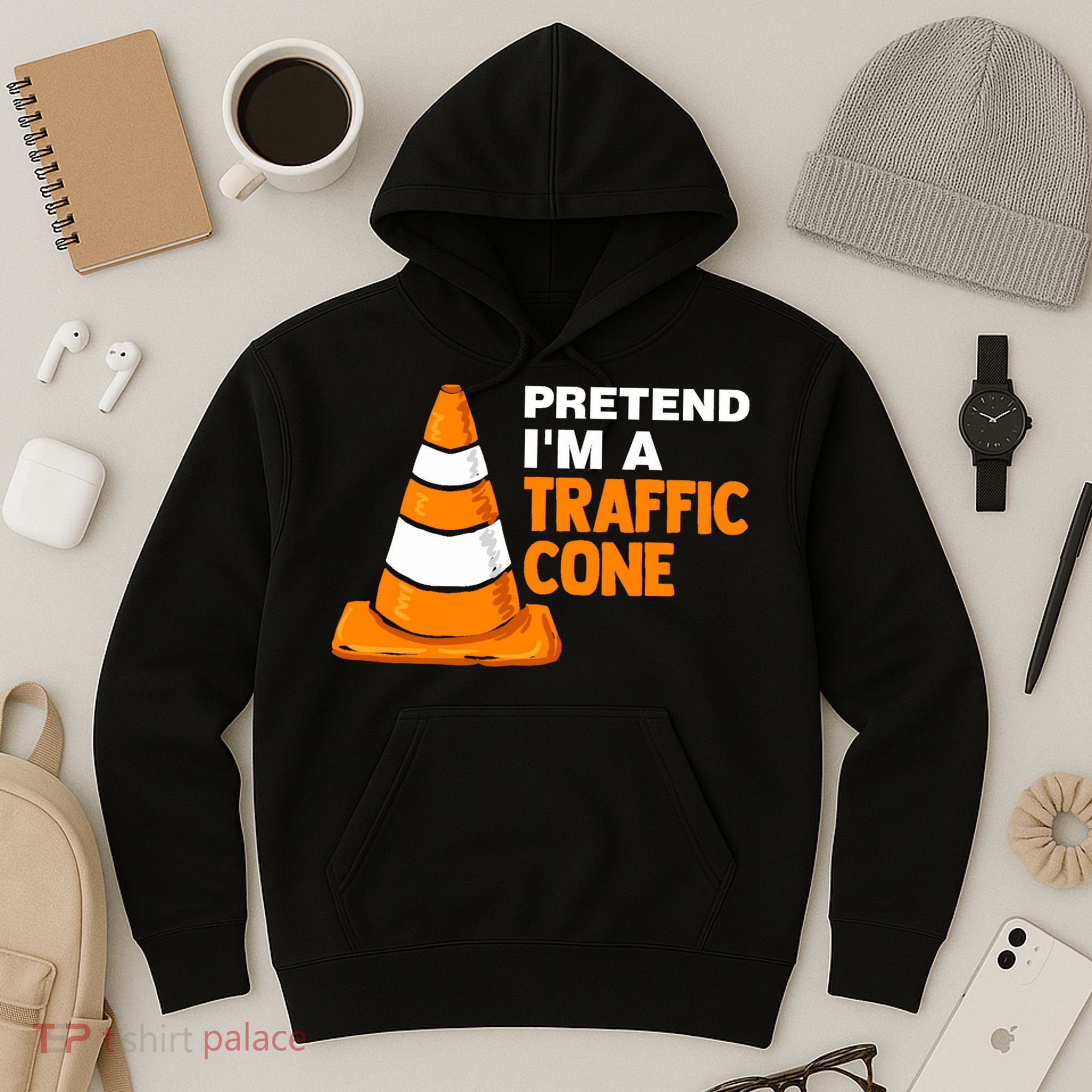Pretend Im A Traffic Cone Costume Hoodie