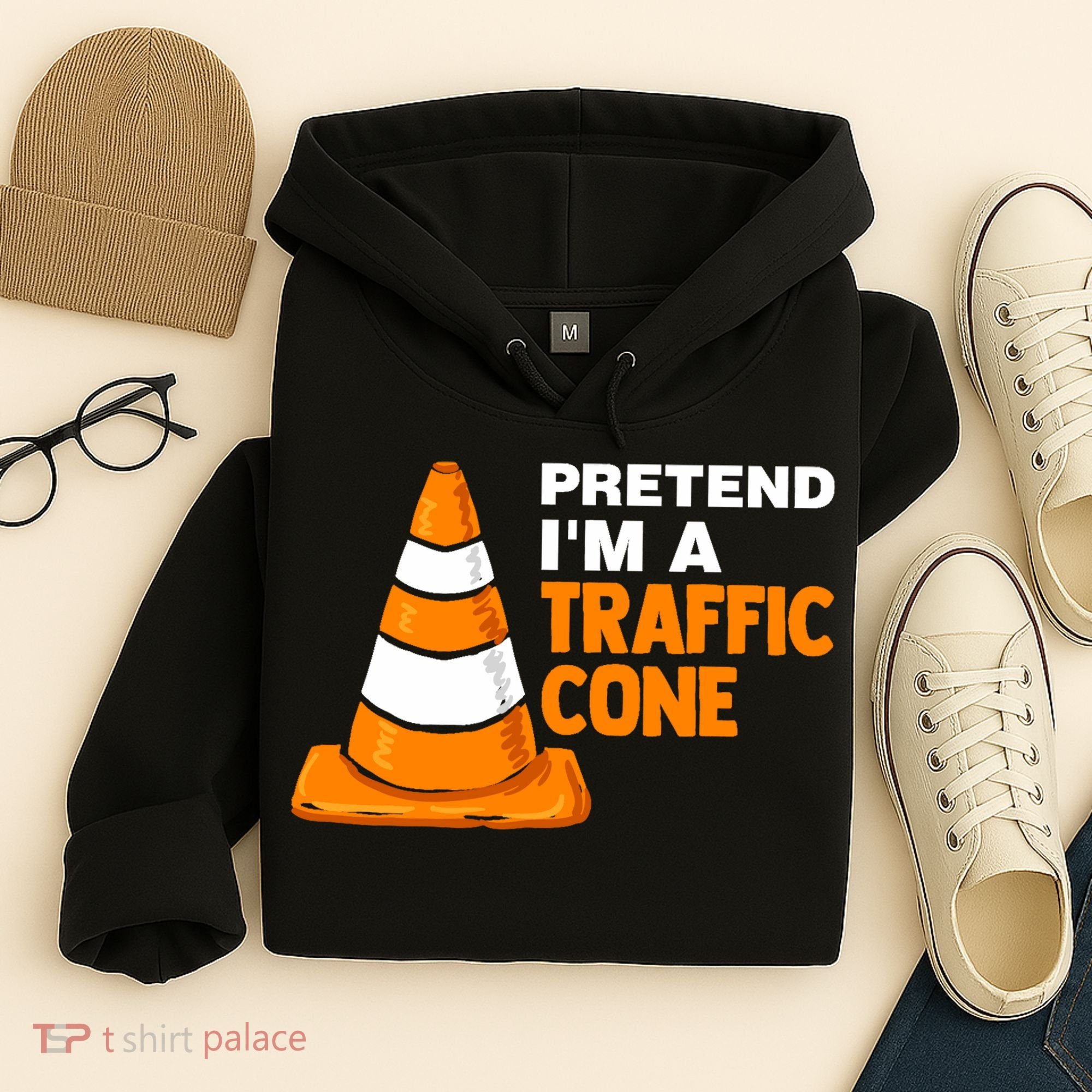 Pretend Im A Traffic Cone Costume Hoodie