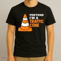 Pretend Im A Traffic Cone Costume T-Shirt thumb 3