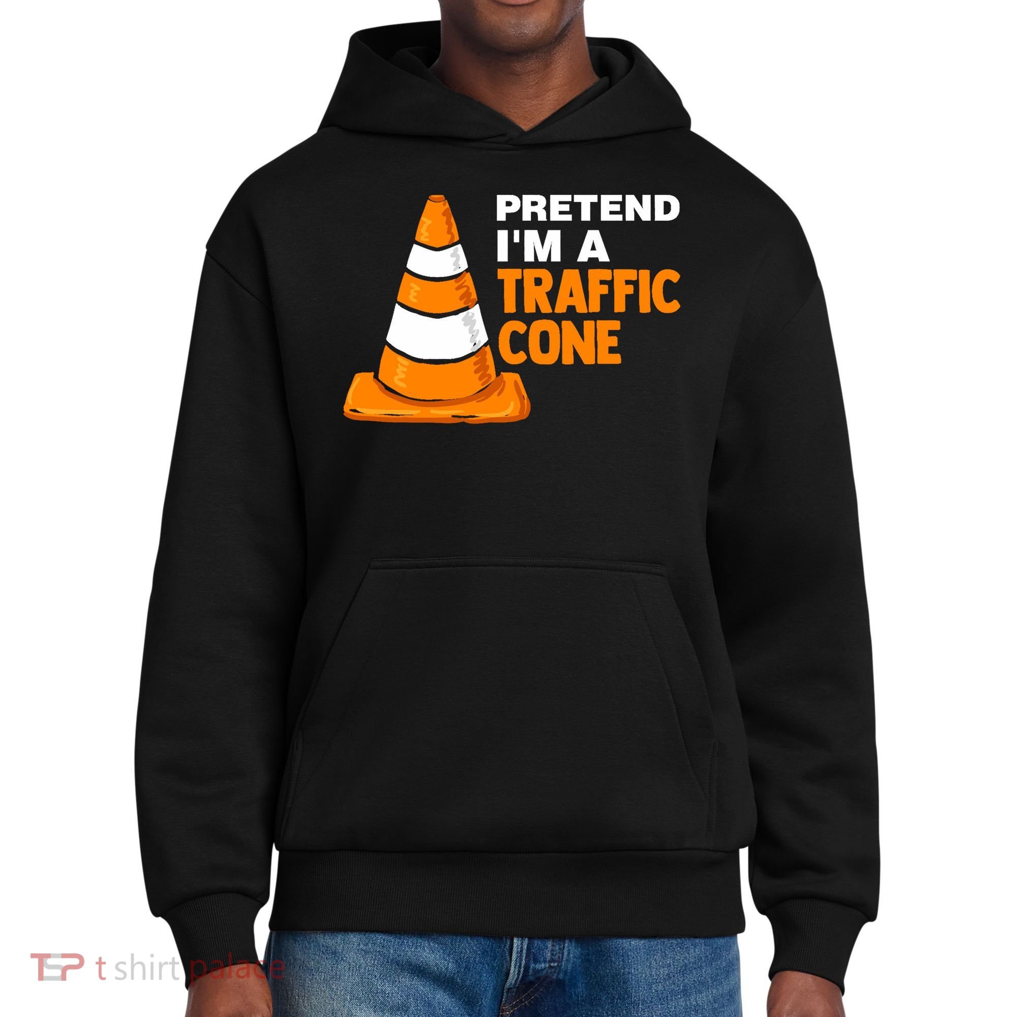 Pretend Im A Traffic Cone Costume District V.I.T. Heavyweight Hoodie