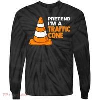 Pretend Im A Traffic Cone Costume Tie-Dye Long Sleeve Shirt thumb 0