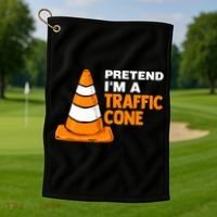 Pretend Im A Traffic Cone Costume Golf Towel thumb 1