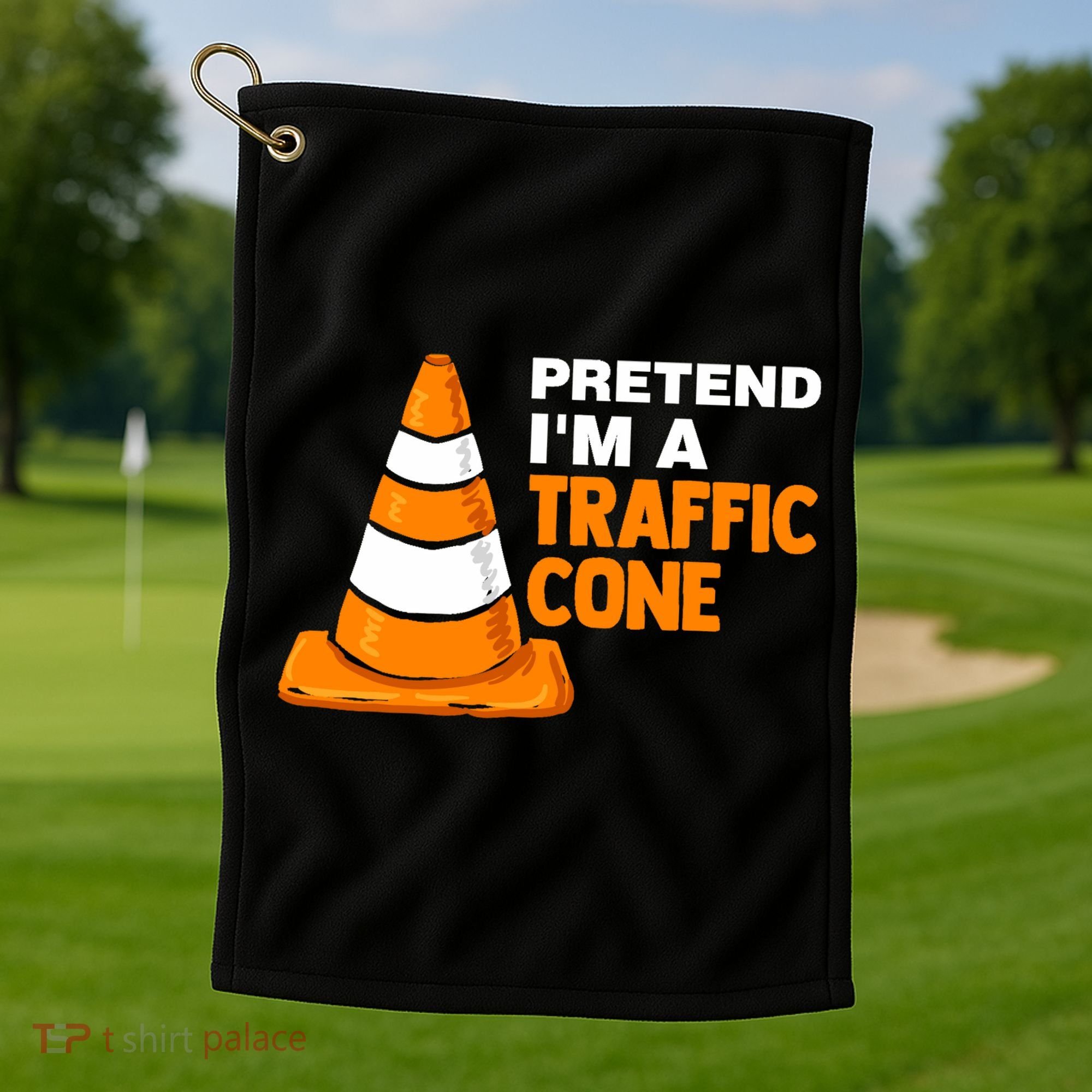 Pretend Im A Traffic Cone Costume Golf Towel