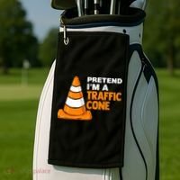 Pretend Im A Traffic Cone Costume Golf Towel thumb 2
