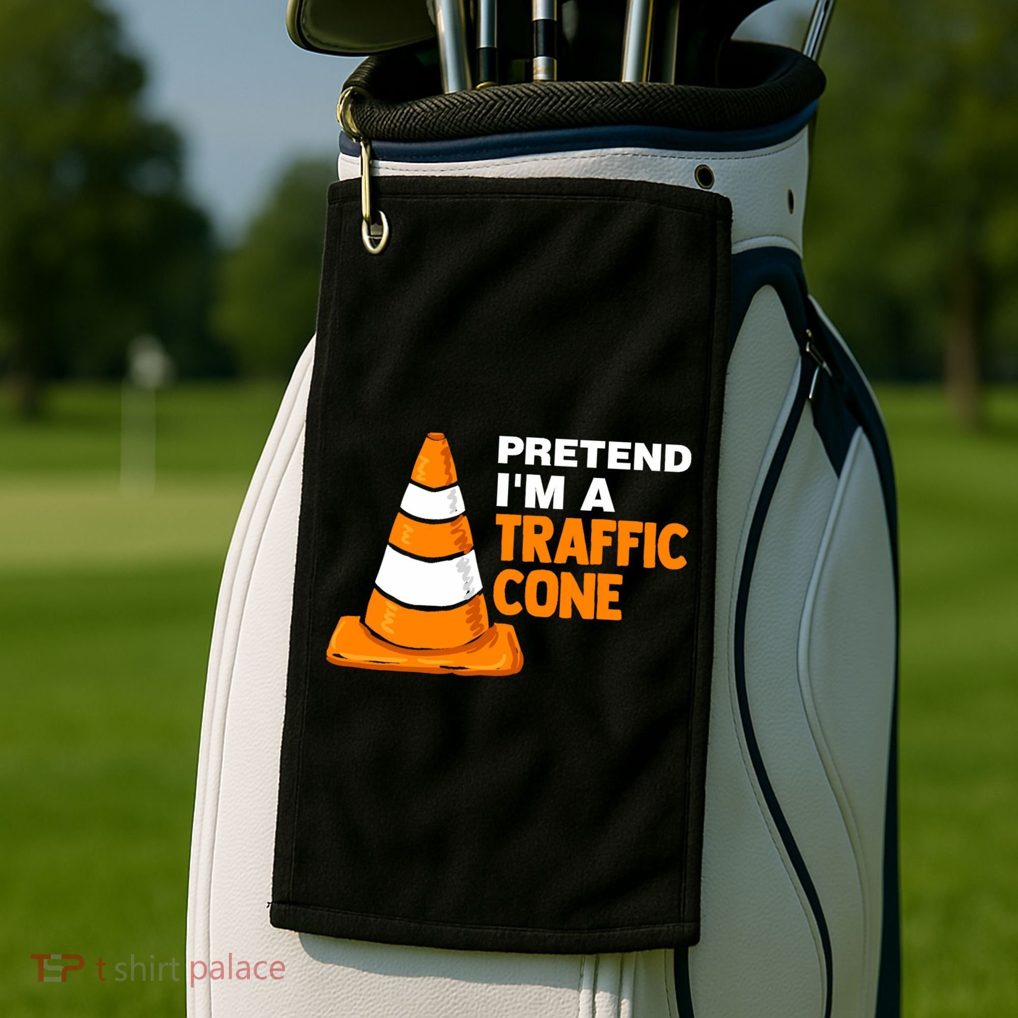 Pretend Im A Traffic Cone Costume Golf Towel