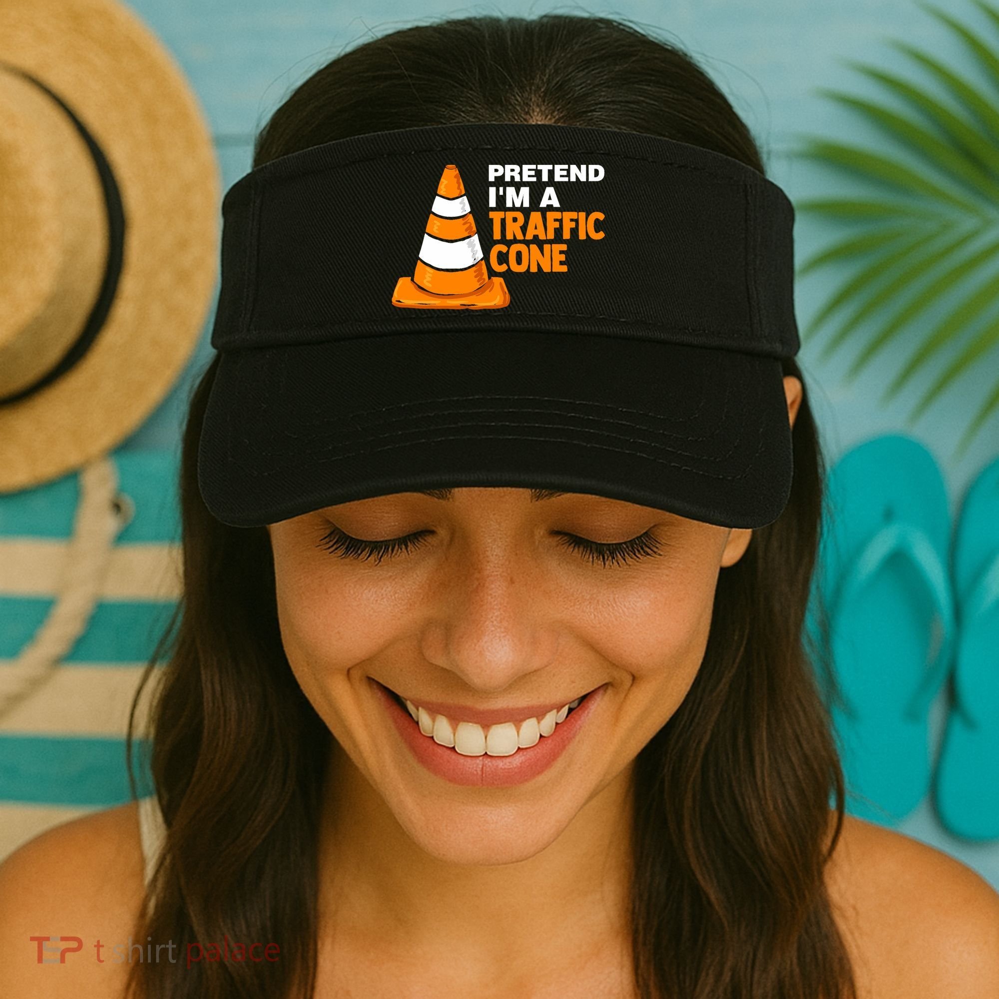 Pretend Im A Traffic Cone Costume Visor