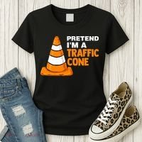 Pretend Im A Traffic Cone Costume Women's T-Shirt thumb 3