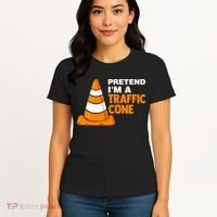 Pretend Im A Traffic Cone Costume Women's T-Shirt thumb 4