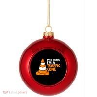 Pretend Im A Traffic Cone Costume Plastic Christmas Ball Ornament thumb 0