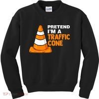 Pretend Im A Traffic Cone Costume Kids Sweatshirt thumb 0