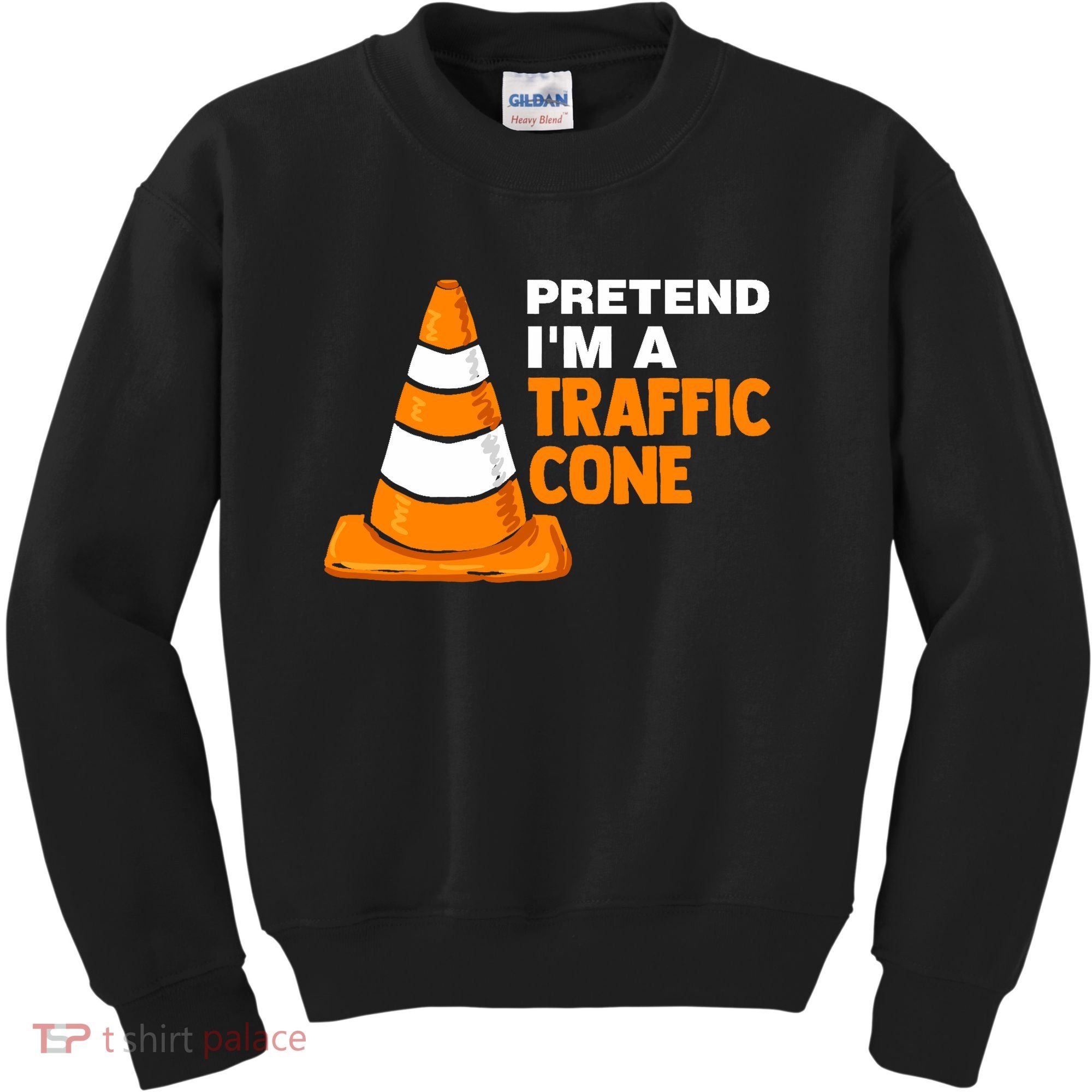Pretend Im A Traffic Cone Costume Kids Sweatshirt
