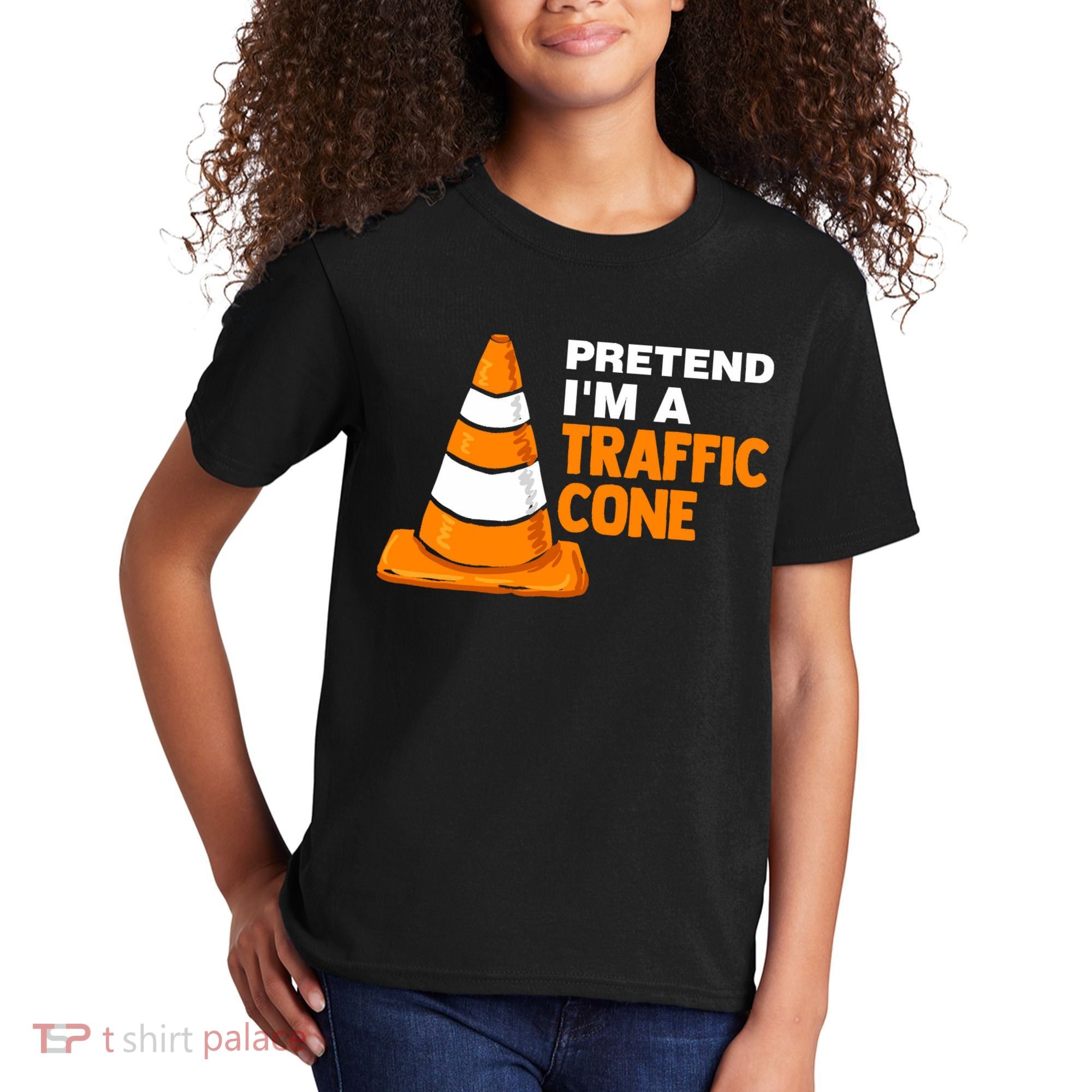 Pretend Im A Traffic Cone Costume Kids T-Shirt