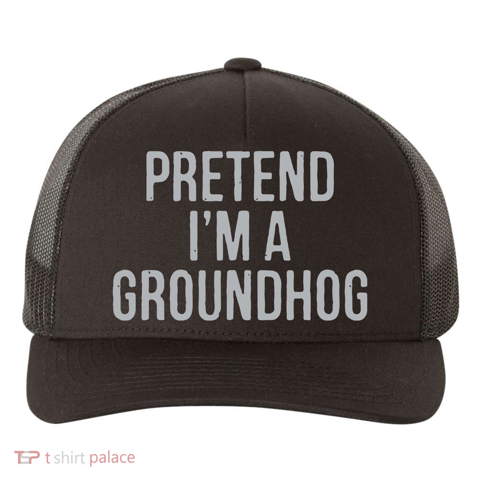 Pretend Im A Groundhog Lazy Halloween Costume Yupoong Adult 5-Panel Trucker Hat
