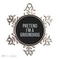Pretend Im A Groundhog Lazy Halloween Costume Ornament thumb 0