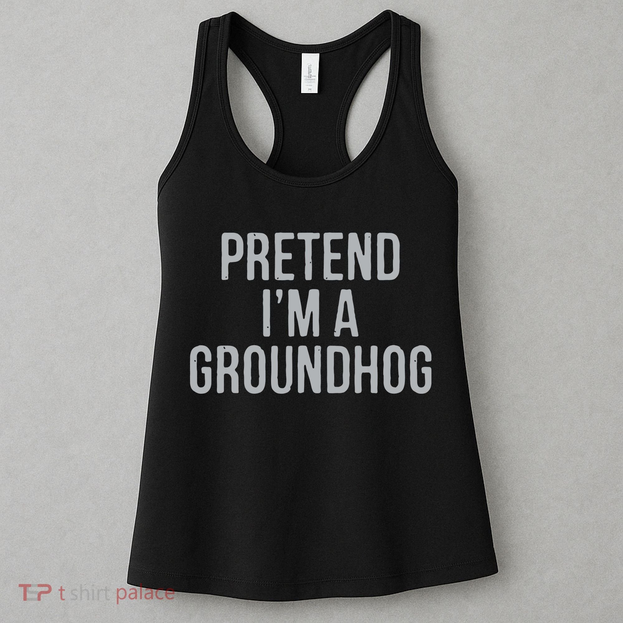Pretend Im A Groundhog Lazy Halloween Costume Women's Tank Top