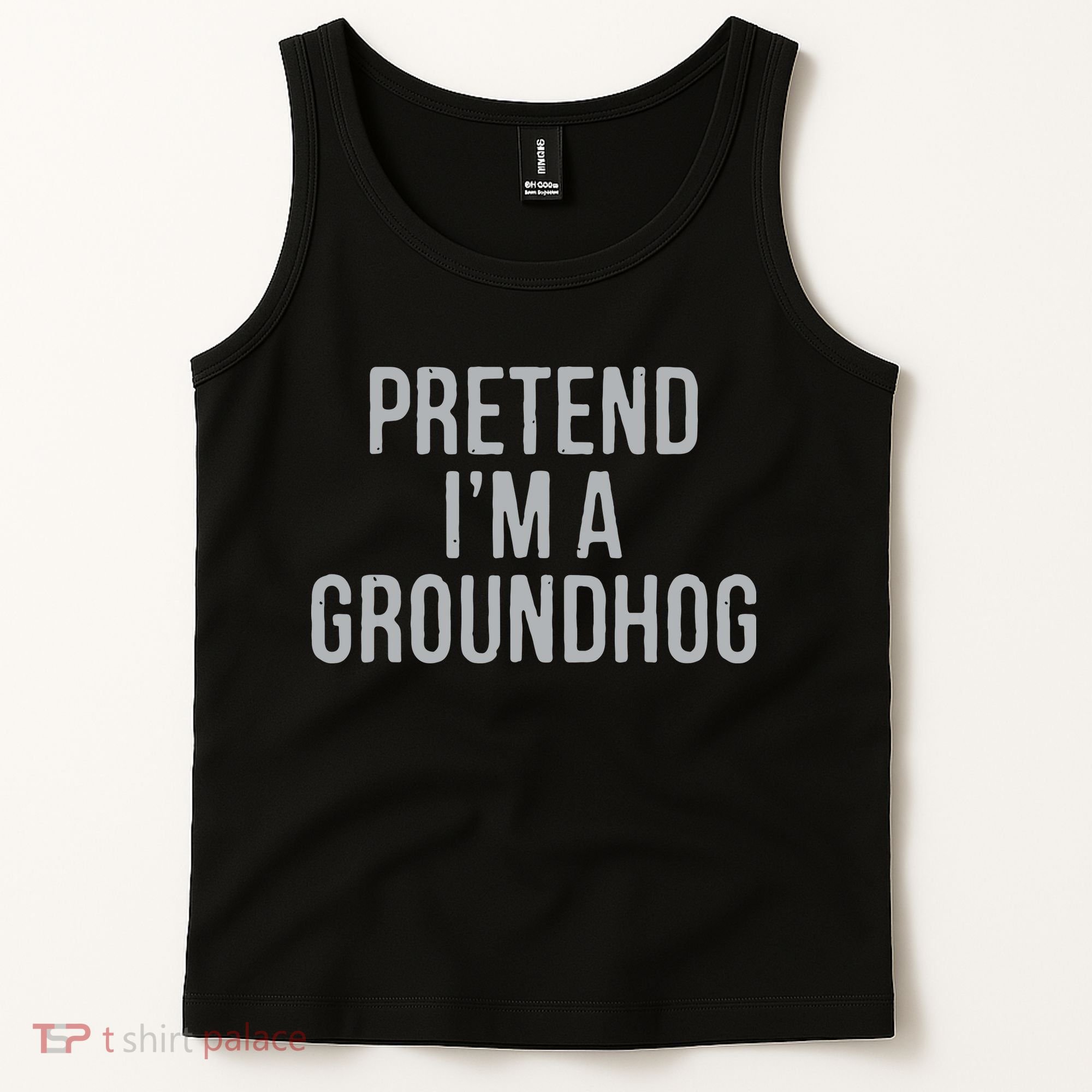 Pretend Im A Groundhog Lazy Halloween Costume Tank Top