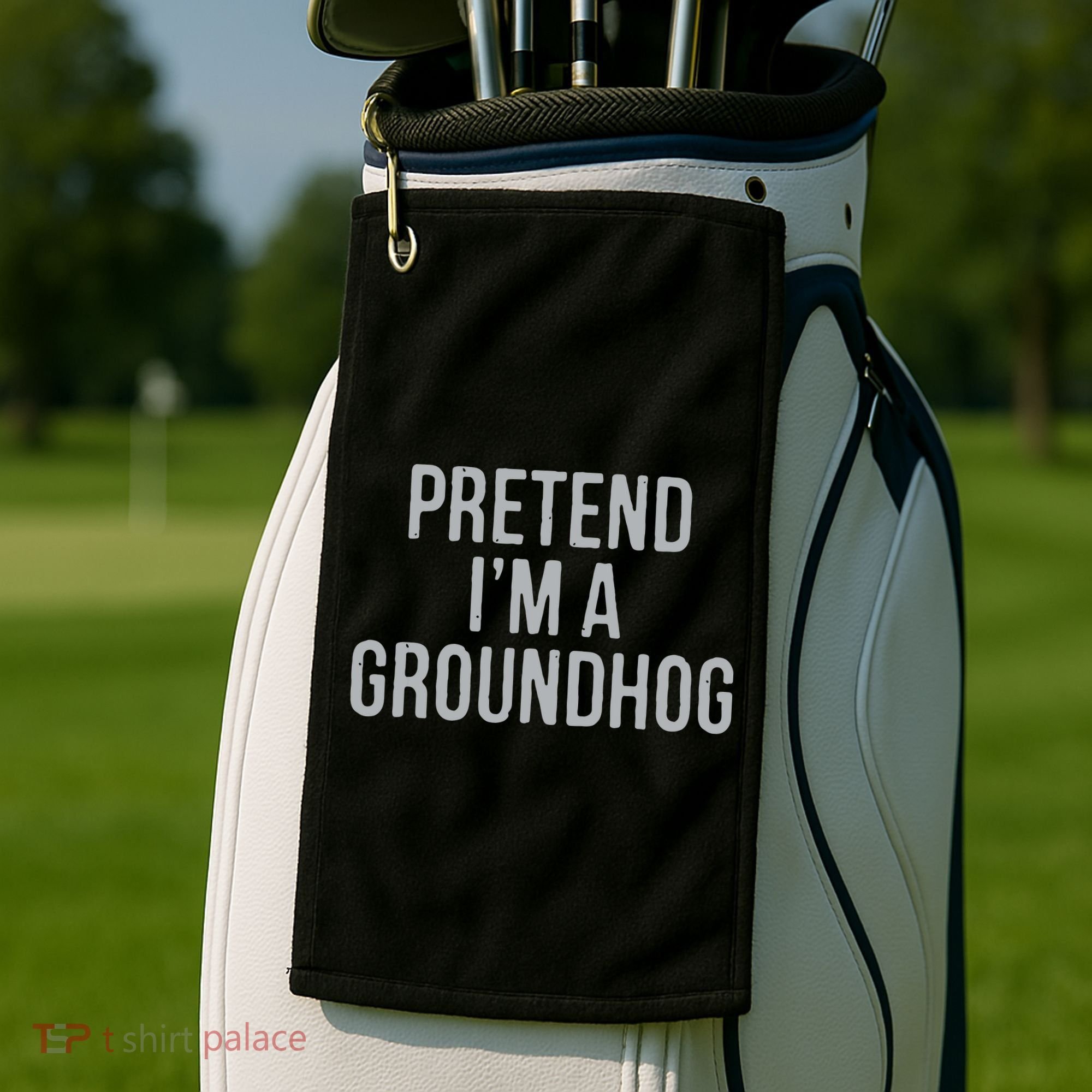 Pretend Im A Groundhog Lazy Halloween Costume Golf Towel