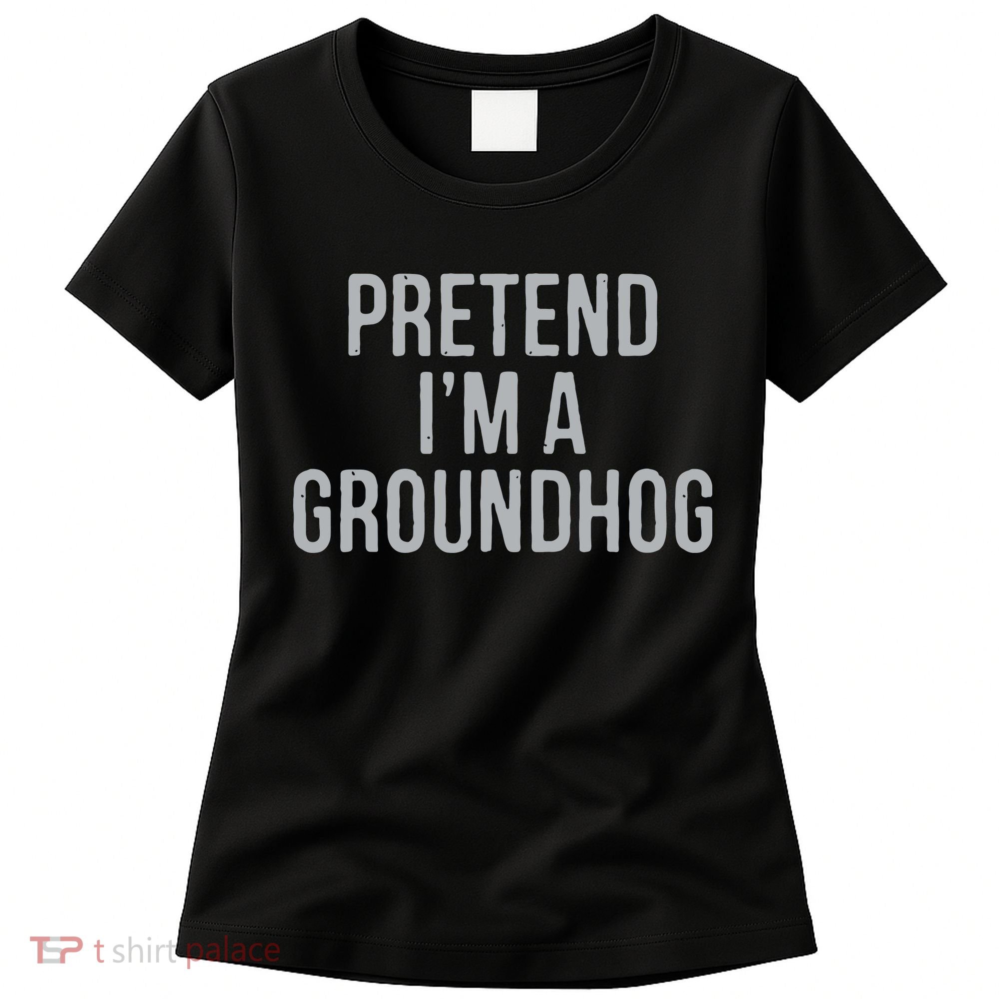 Pretend Im A Groundhog Lazy Halloween Costume Women's T-Shirt