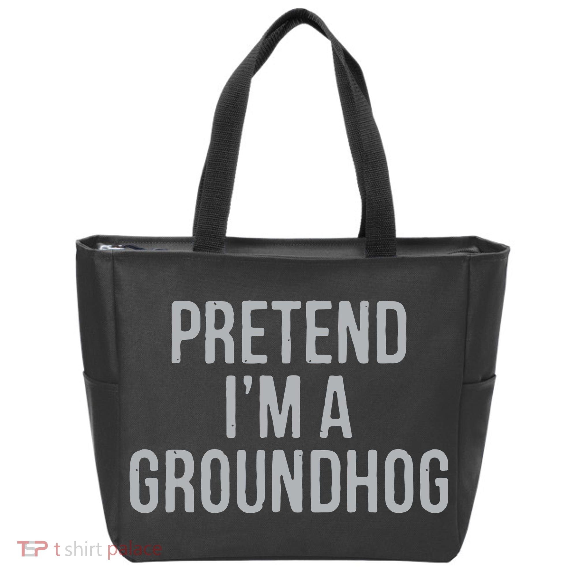 Pretend Im A Groundhog Lazy Halloween Costume Tote Bag