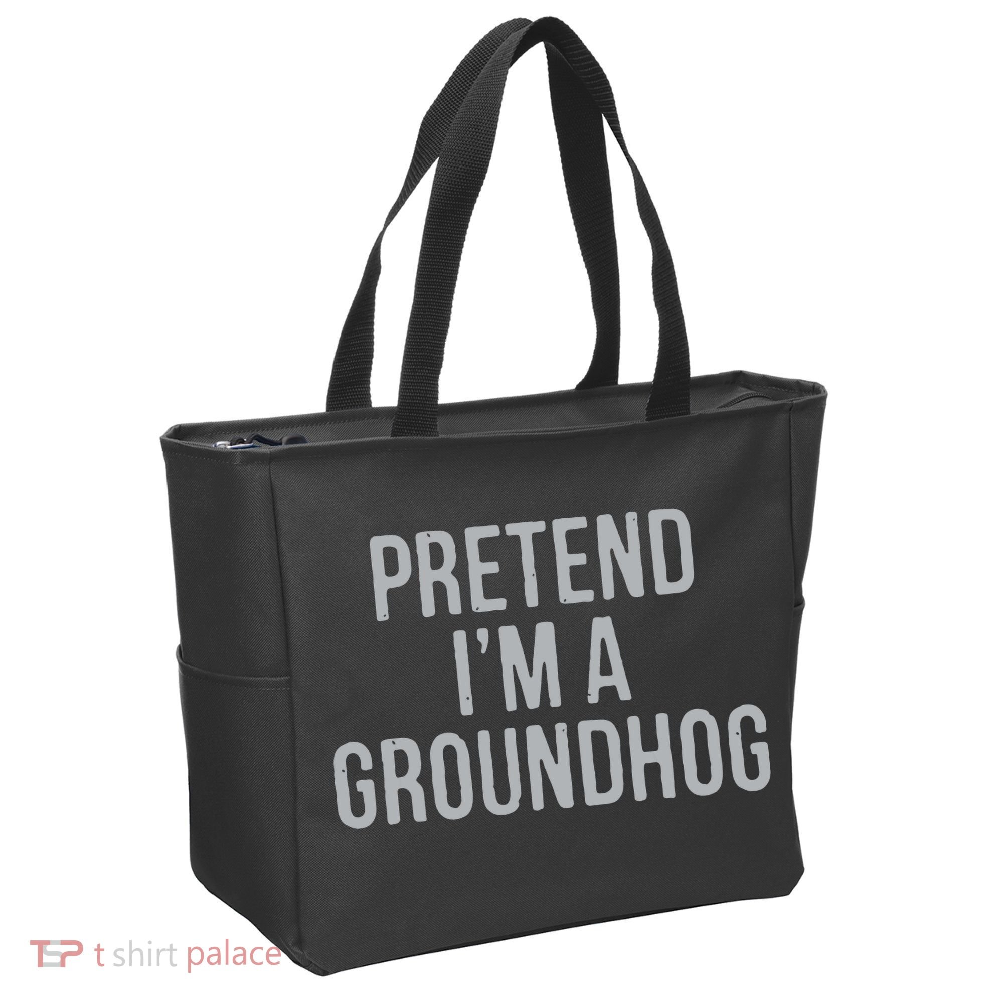 Pretend Im A Groundhog Lazy Halloween Costume Tote Bag