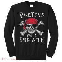 Pretend I'm A Pirate Funny Lazy Halloween Matching Costume Sweatshirt thumb 0