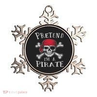 Pretend I'm A Pirate Funny Lazy Halloween Matching Costume Ornament thumb 0
