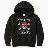 Pretend I'm A Pirate Funny Lazy Halloween Matching Costume Kids Hoodie thumb 0