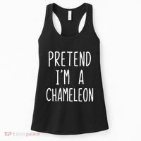 Pretend IM A Chameleon Costume Halloween Lazy Quick Pretend IM A Chamel Women's Tank Top thumb 0