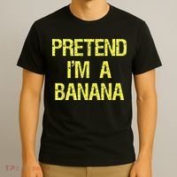 Pretend Im A Banana Funny Lazy Halloween Costume Outfit T-Shirt thumb 3