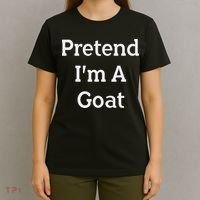 Pretend I'm A Goat Costume Party Funny Halloween Goat T-Shirt thumb 4