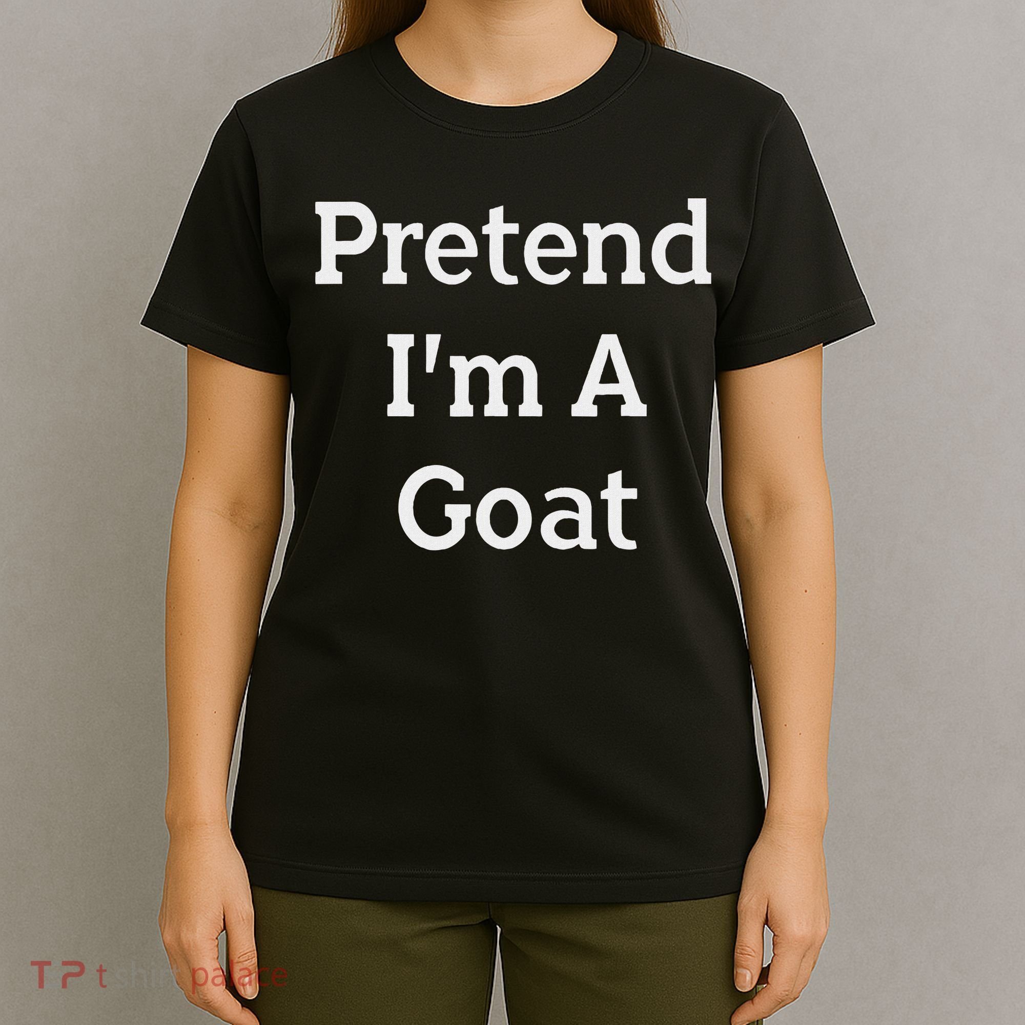Pretend I'm A Goat Costume Party Funny Halloween Goat T-Shirt