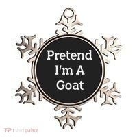 Pretend I'm A Goat Costume Party Funny Halloween Goat Ornament thumb 0