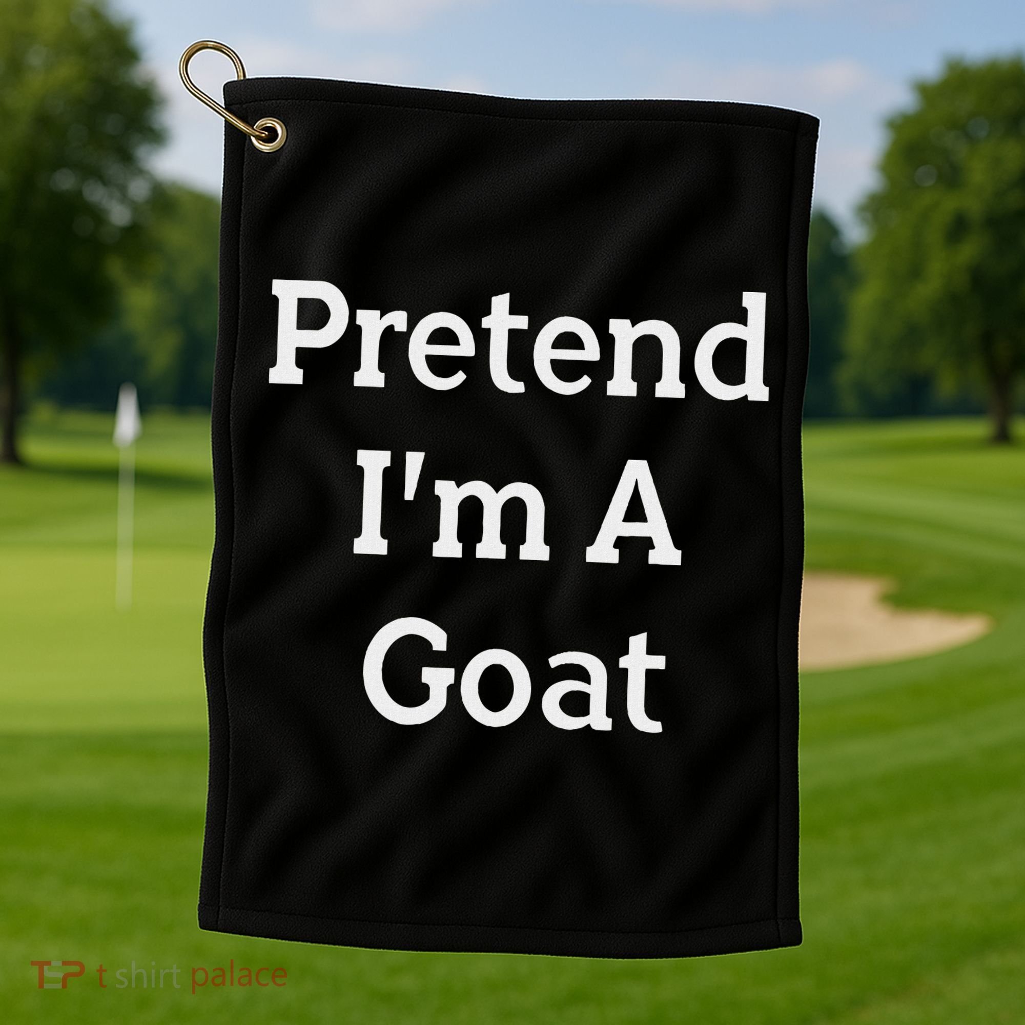 Pretend I'm A Goat Costume Party Funny Halloween Goat Golf Towel