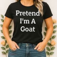 Pretend I'm A Goat Costume Party Funny Halloween Goat Women's T-Shirt thumb 2