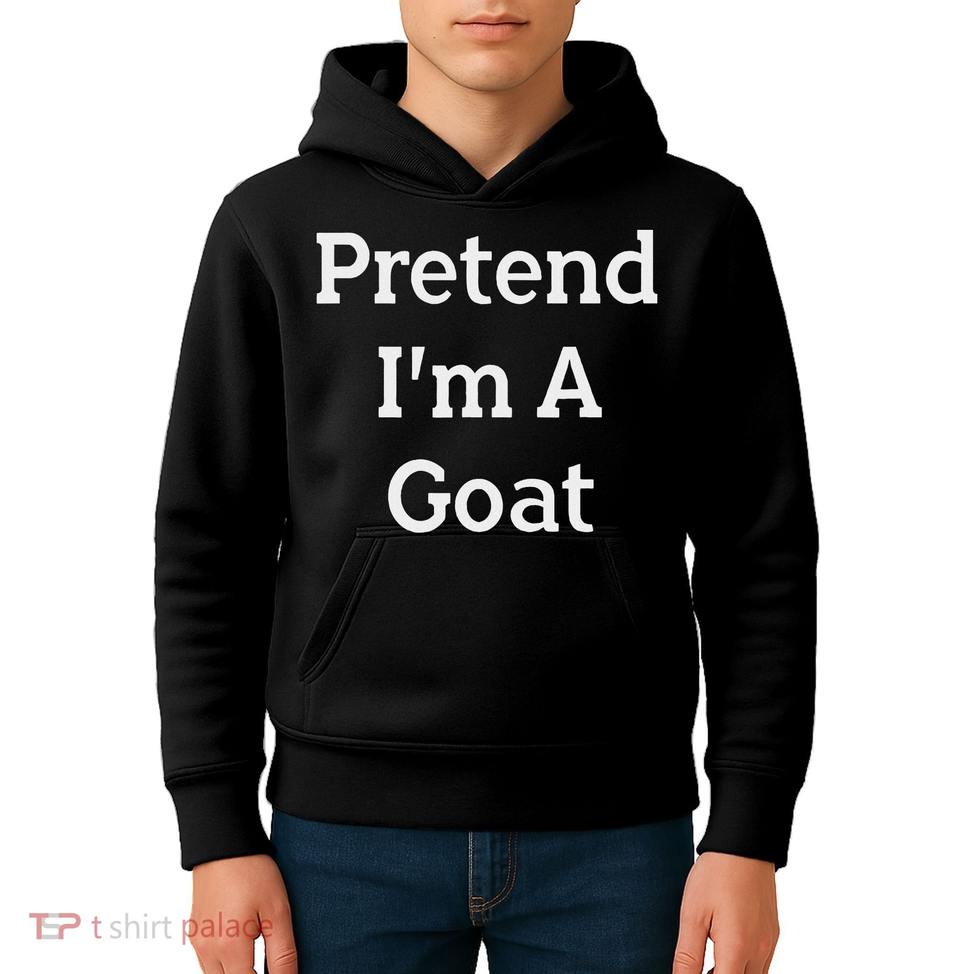 Pretend I'm A Goat Costume Party Funny Halloween Goat Kids Hoodie