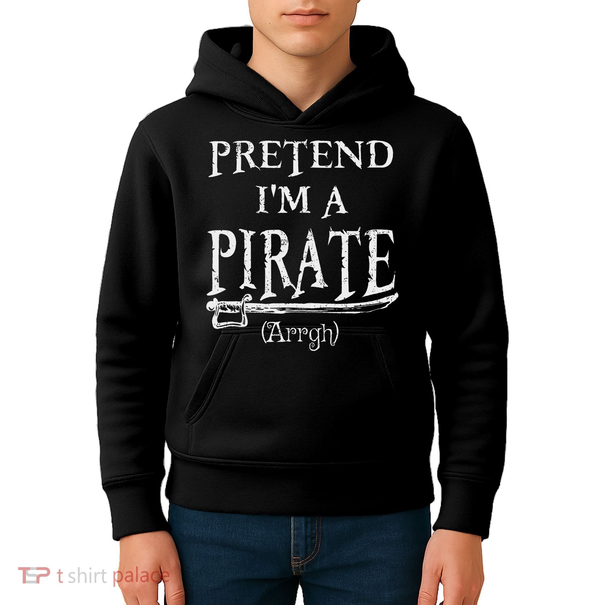 Pretend I'm A Pirate Arrgh Costume Party Halloween Pirate Kids Hoodie