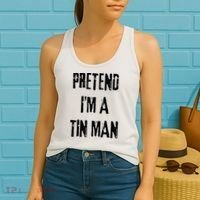 Pretend I'm A Tin Man Halloween Last Minute Costume Party Women's Tank Top thumb 2
