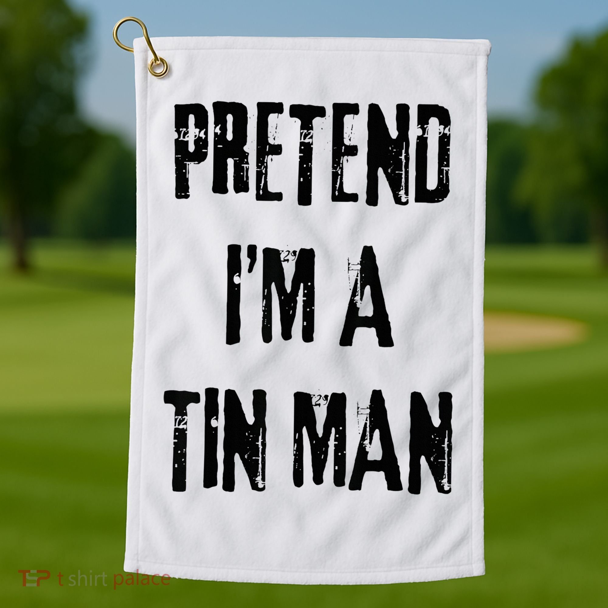 Pretend I'm A Tin Man Halloween Last Minute Costume Party Golf Towel