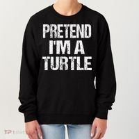 Pretend Im A Turtle Easy Halloween Costume Women's Sweatshirt thumb 0