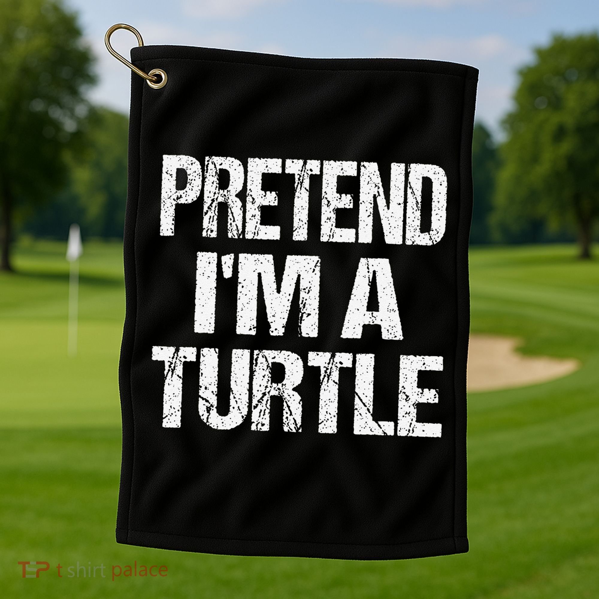 Pretend Im A Turtle Easy Halloween Costume Golf Towel
