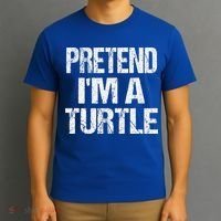Pretend Im A Turtle Easy Halloween Costume T-Shirt thumb 3