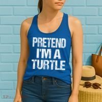 Pretend Im A Turtle Easy Halloween Costume Women's Tank Top thumb 2