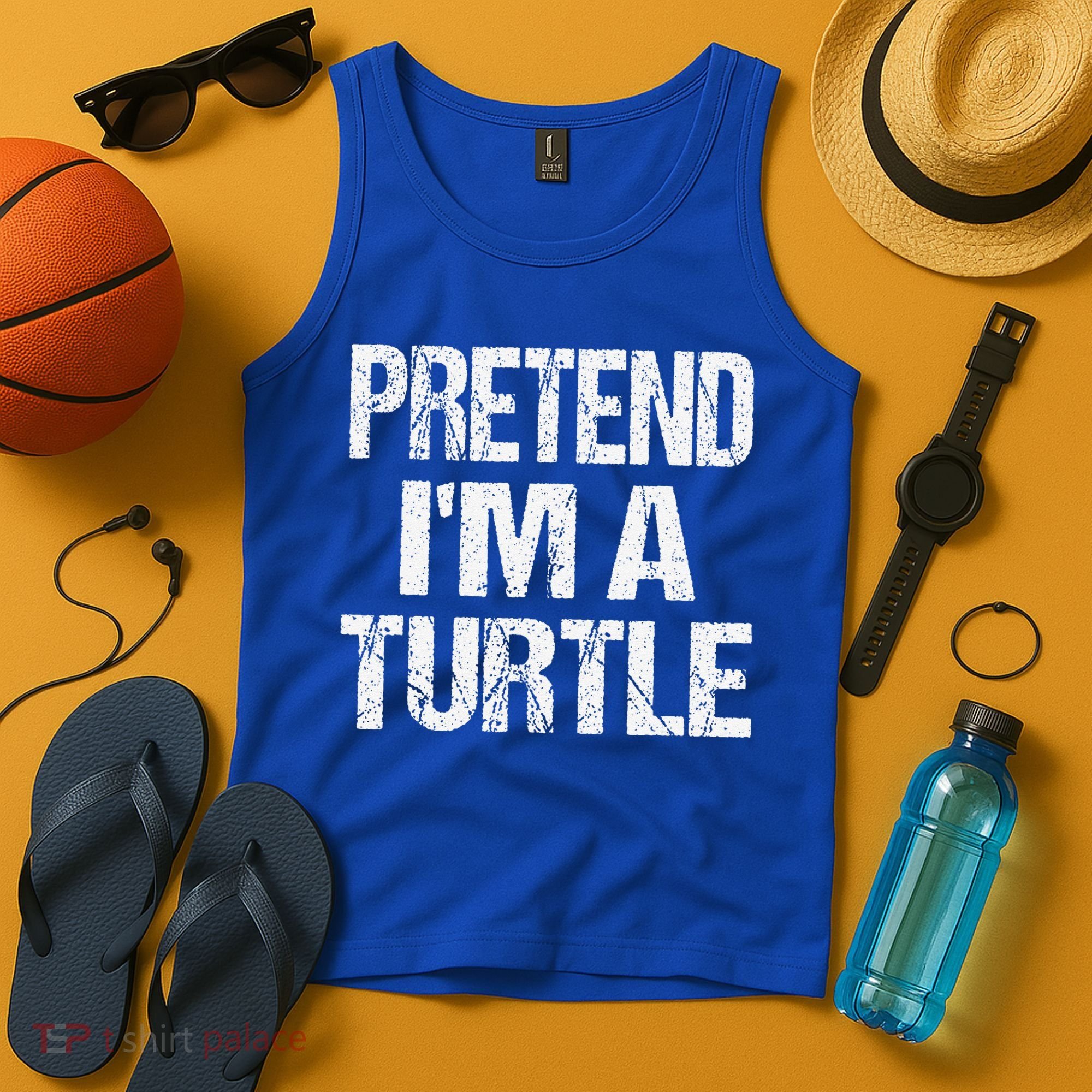 Pretend Im A Turtle Easy Halloween Costume Tank Top
