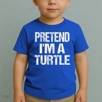 Pretend Im A Turtle Easy Halloween Costume Toddler T-Shirt thumb 2