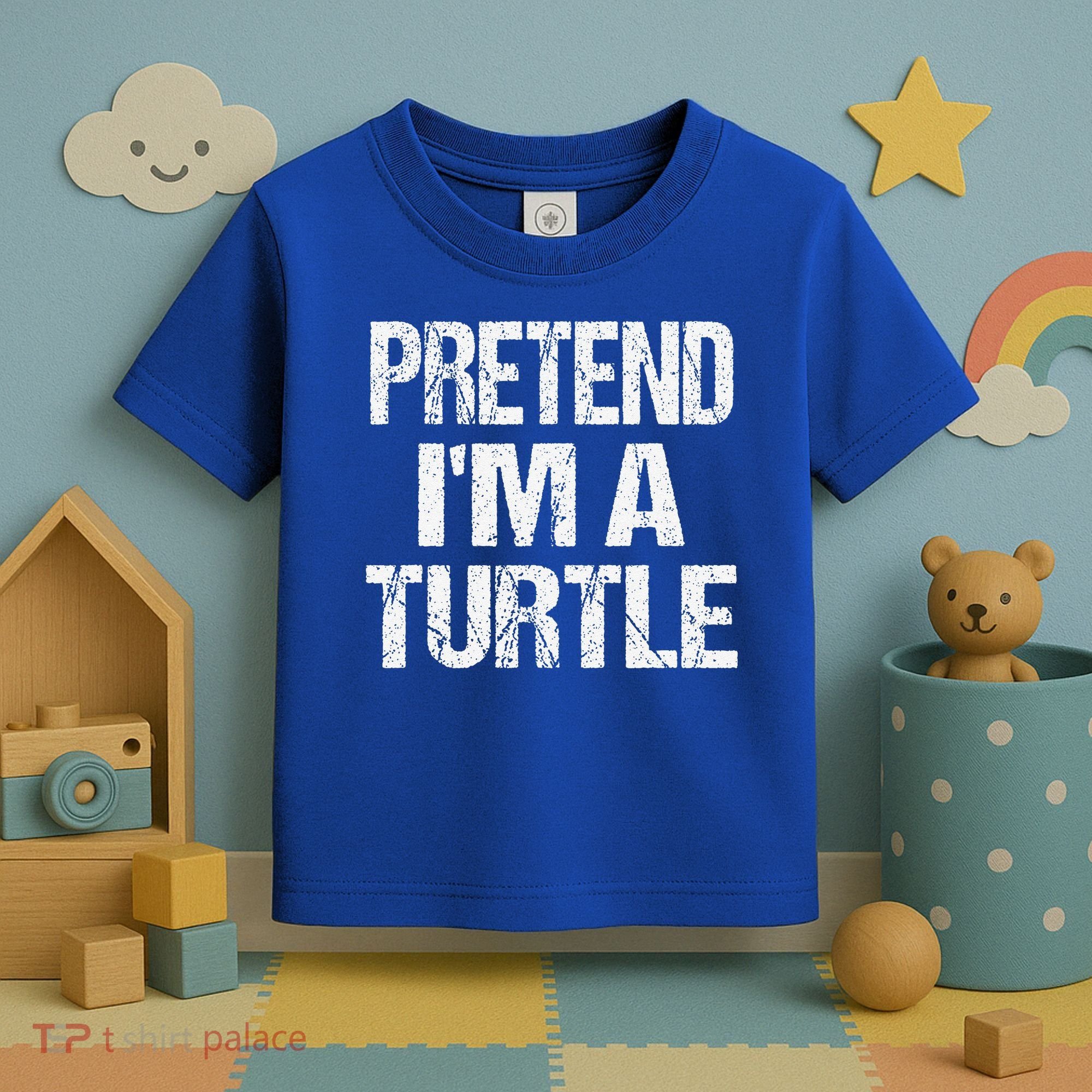 Pretend Im A Turtle Easy Halloween Costume Toddler T-Shirt
