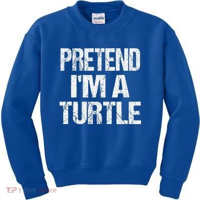 Pretend Im A Turtle Easy Halloween Costume Kids Sweatshirt