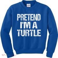 Pretend Im A Turtle Easy Halloween Costume Kids Sweatshirt thumb 0