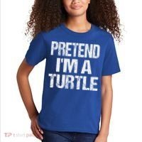 Pretend Im A Turtle Easy Halloween Costume Kids T-Shirt thumb 2